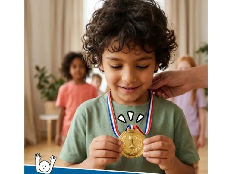 alldoro 30 Medaillen für Kinder Gold, 30-teilig, Kunststoff
