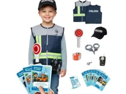 alldoro Polizei Rollenspiel-Set 9-teilig mit LED-Blaulicht und Sound
