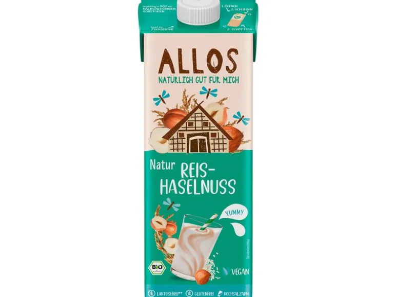 Allos Bio Reis-Haselnuss Drink 1 l