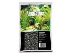 AMAZONAS Bodengrund Aquarienkies 2-3 mm, 5 kg, Schwarz