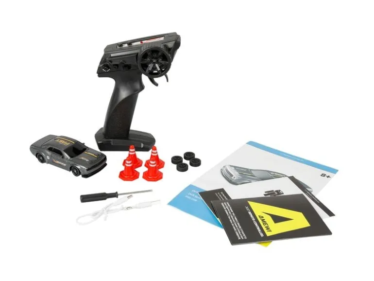 Amewi Drift Muscle Car mit Gyro 4WD 1:43 RTR Grau