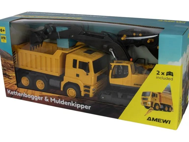 Amewi Kettenbagger & Muldenkipper 1:18 RTR