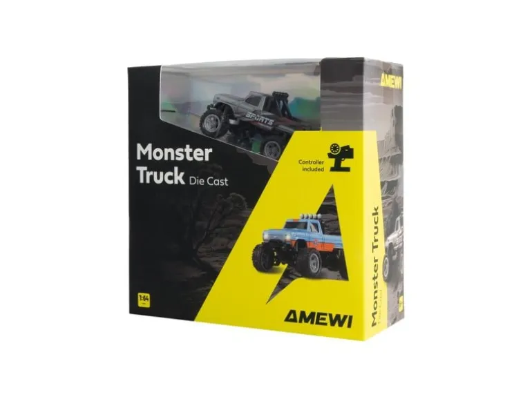 Amewi Monster Truck Die Cast 1:64 RTR, Grau