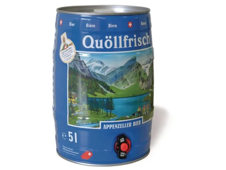 Appenzeller Bier Bier Quöllfrisch Fass 5 l hell