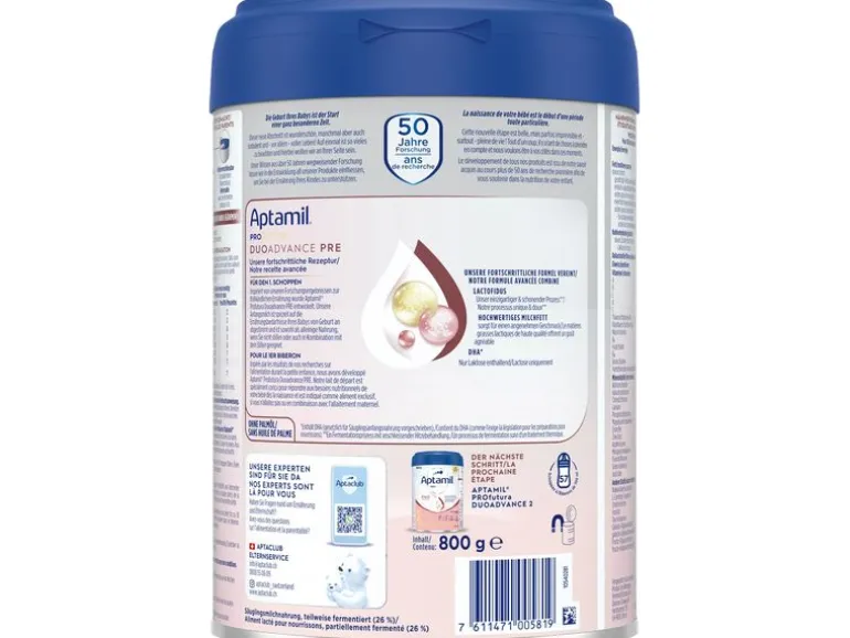 Aptamil Anfangsmilch Profutura PRE, 800 g