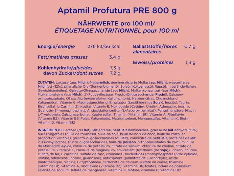 Aptamil Anfangsmilch Profutura PRE, 800 g