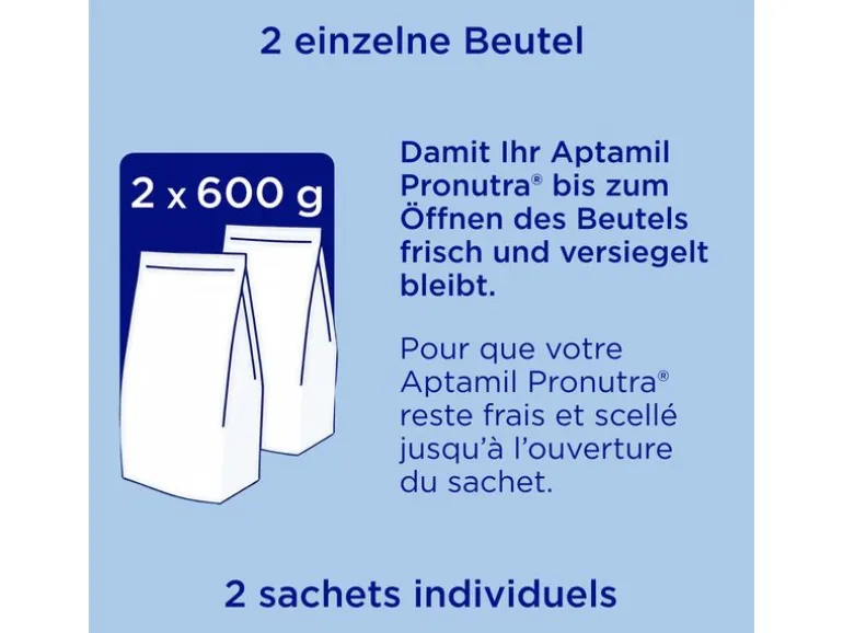 Aptamil Anfangsmilch Pronutra 1, 2x 600 g
