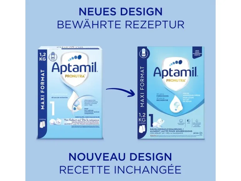 Aptamil Anfangsmilch Pronutra 1, 2x 600 g