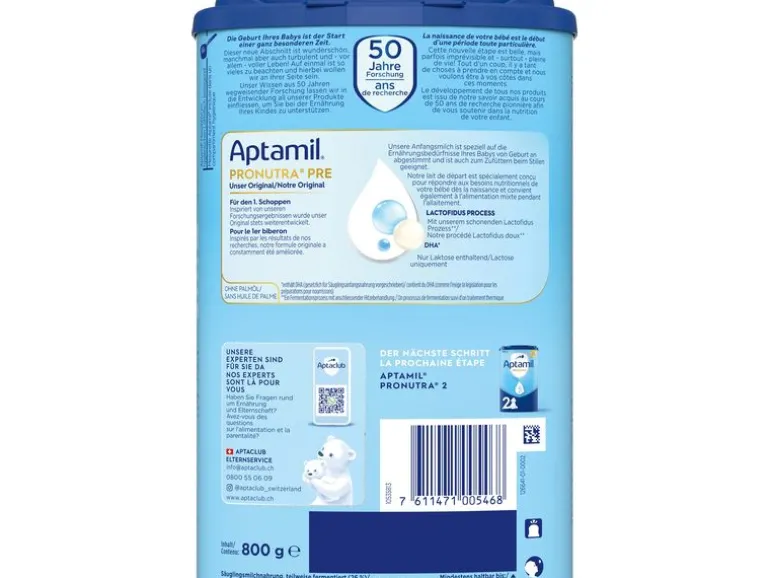Aptamil Anfangsmilch Pronutra Pre 800 g