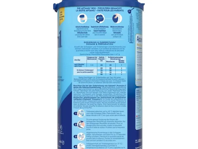 Aptamil Folgemilch Pronutra 3, 4x 800 g