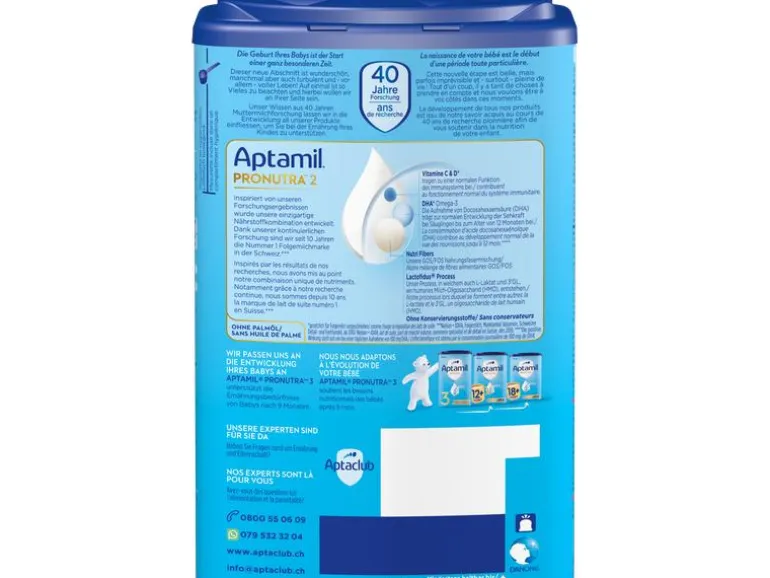 Aptamil Folgemilch Pronutra 2, Monatsbox 4x 800 g