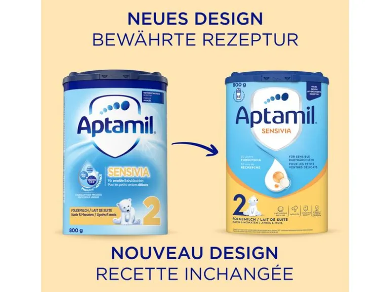 Aptamil Folgemilch Sensivia 2, 4x 800 g