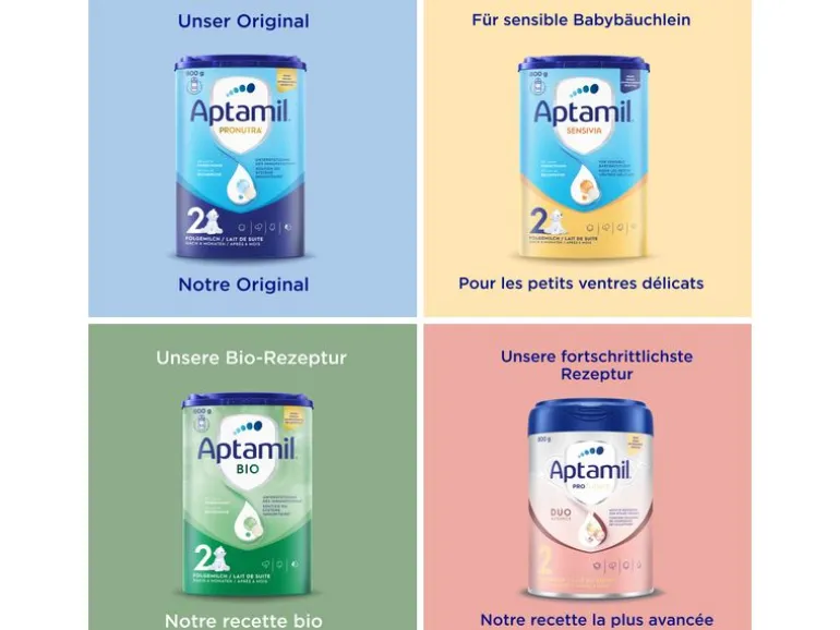 Aptamil Folgemilch Sensivia 2, 4x 800 g