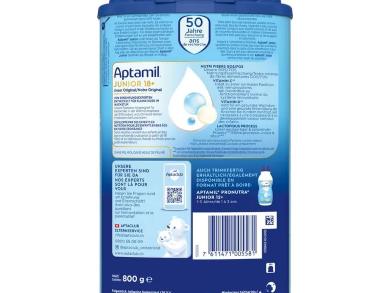 Aptamil Juniormilch Pronutra Junior 18+ Nature 800 g