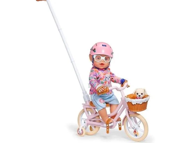 Baby Born Fahrrad mit Welpen Lucky und Stützrädern