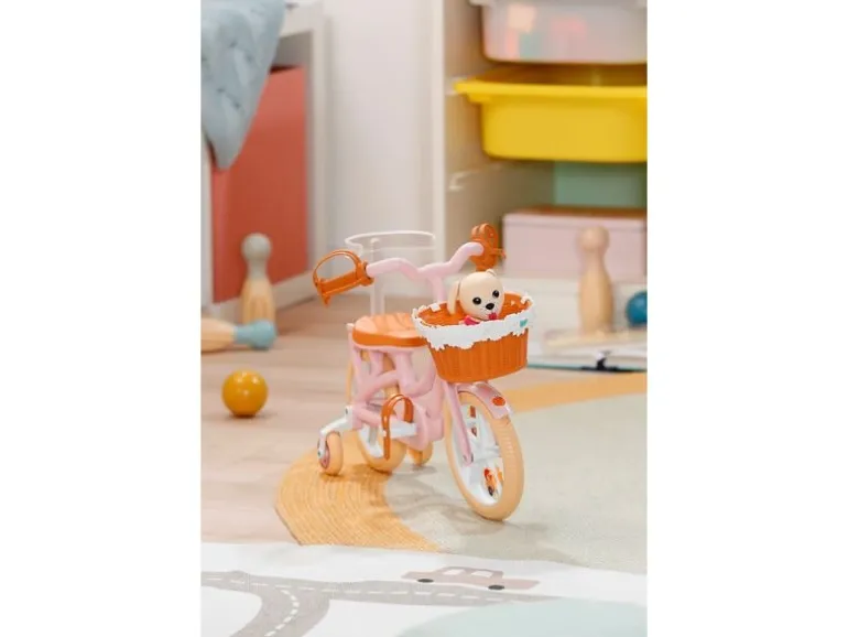 Baby Born Fahrrad mit Welpen Lucky und Stützrädern
