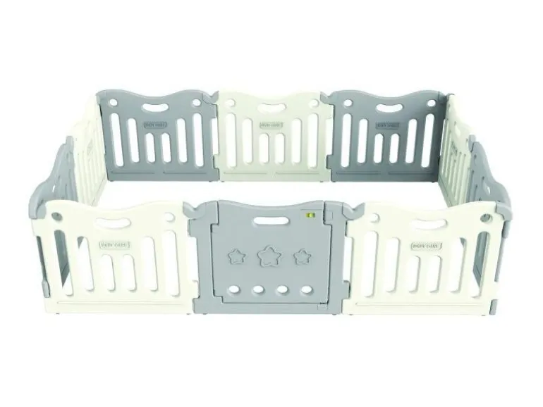 BABY CARE Laufgitter Melange Grey 2.19 m x 1.47 m x 63 cm