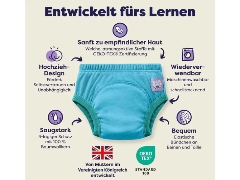 Bambino Mio Töpfchen-Trainingshose Grösse 6