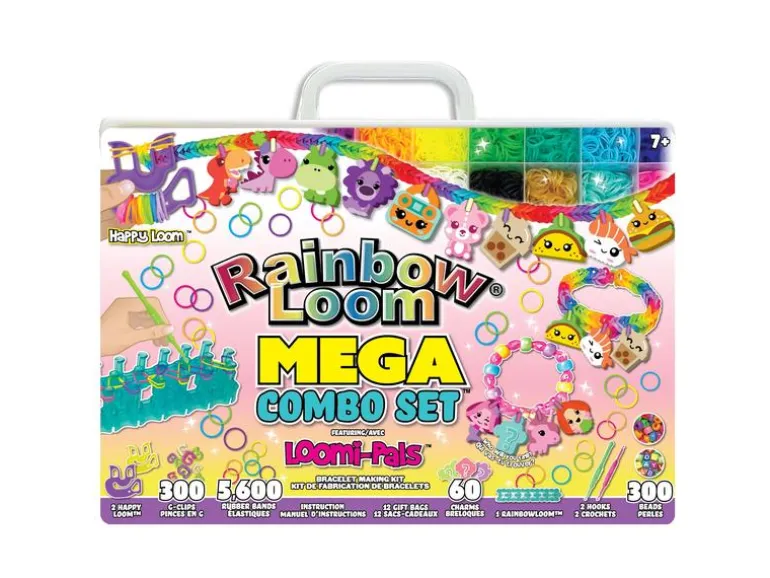 BANDAI Bastelset Rainbow Loom Mega Combo Set – Loomi-Pals