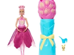 Barbie Spielset Flower Surprise Puppe Pink Tulpe