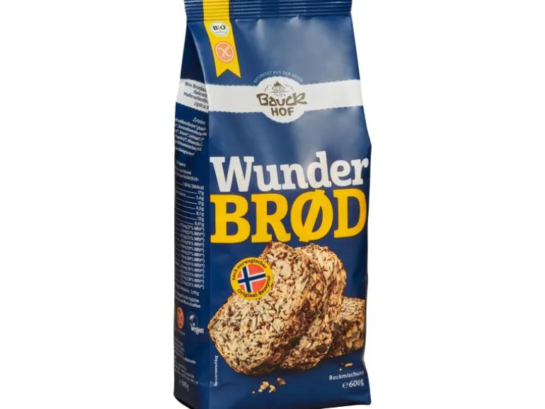 Bauck Mühle Backmischung Bio Wunderbrot glutenfrei 600 g