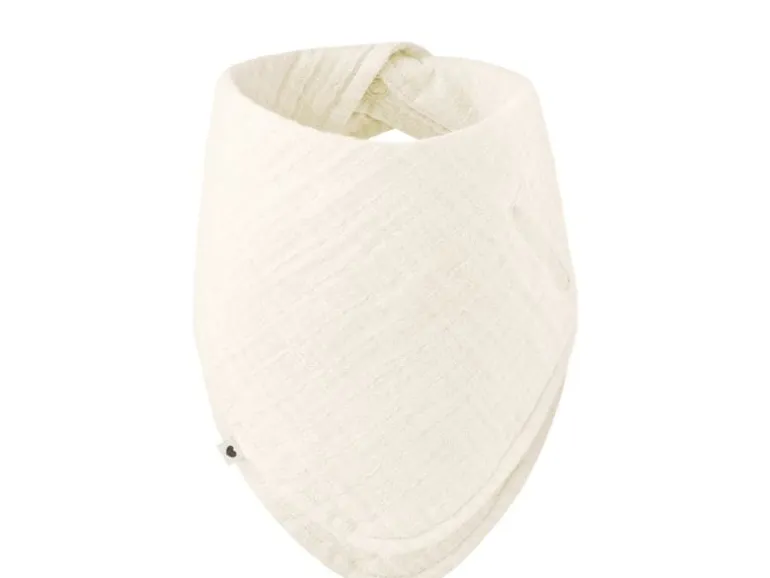 Bibs Bandana Bib Bio-Baumwoll-Musselin Weiss Elfenbein