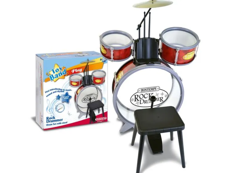 Bontempi Musikinstrument Schlagzeug 4er-Set