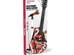 Bontempi Rockgitarre mit Standmikrofon Rot