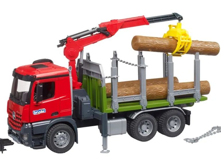 Bruder Spielwaren Arocs Holztransport-LKW