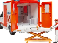 Bruder Spielwaren Rettungsfahrzeug MB Sprinter Ambulanz mit Fahrer