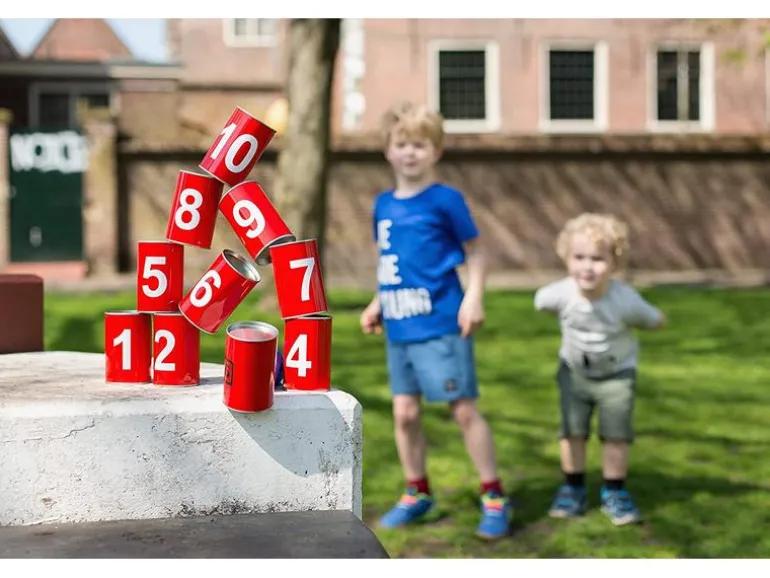 BS Toys Wurfspiel Büchsenwerfen rot mit Zahlen