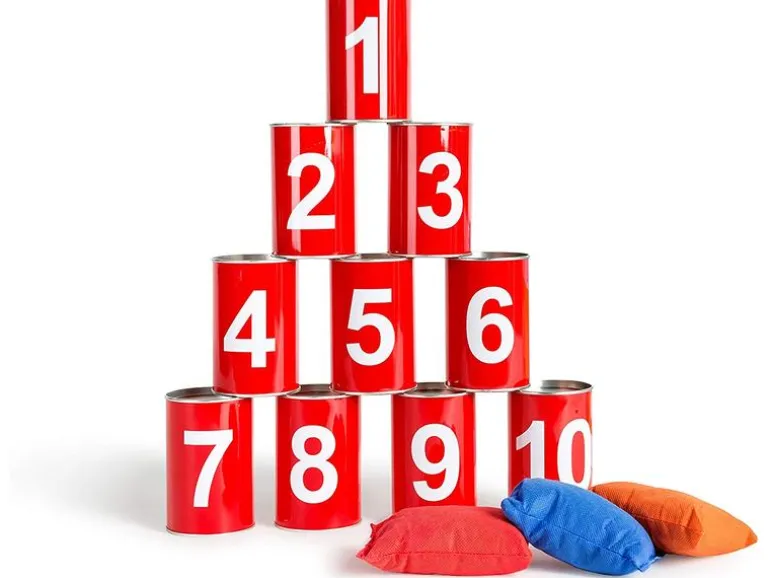 BS Toys Wurfspiel Büchsenwerfen rot mit Zahlen
