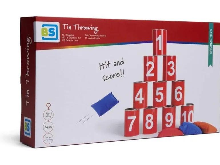 BS Toys Wurfspiel Büchsenwerfen rot mit Zahlen