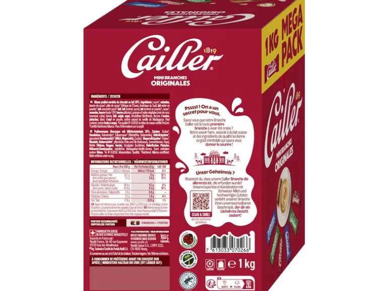 Cailler Branches Milchschokoladenriegel'Originale Mini 1 kg