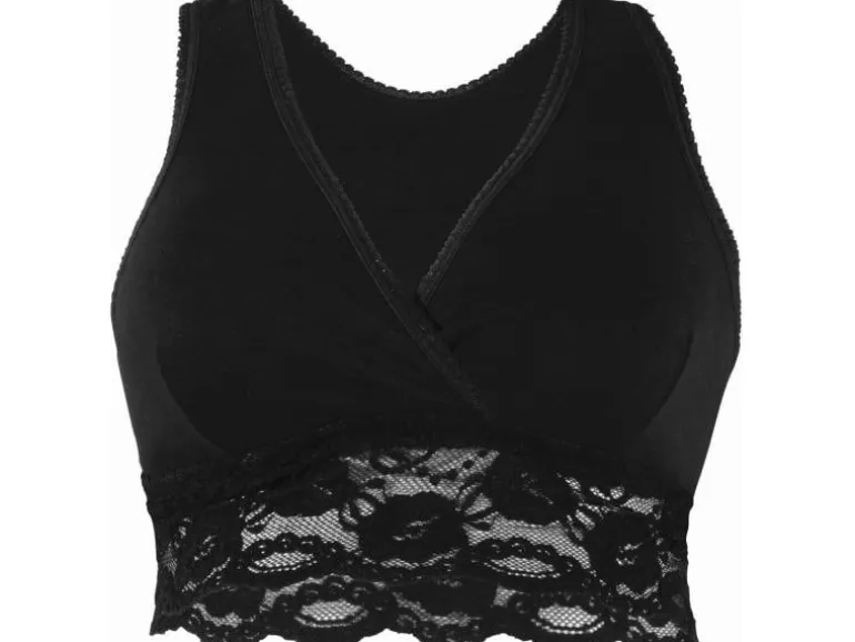Carriwell Still-BH mit Spitzen Schwarz + Nude, XL