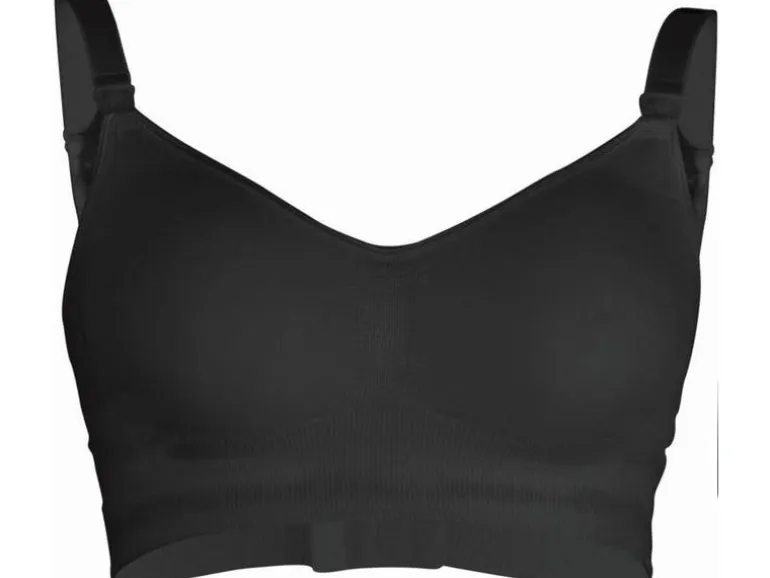 Carriwell Still-BH nahtlos Schwarz + Nude, L