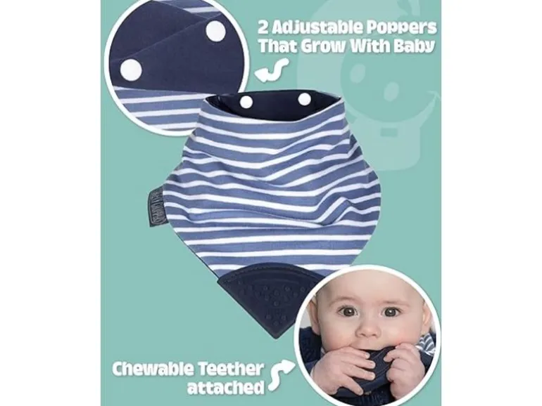 Cheeky Chompers Beisslätzchen Neckerchew Preppy Stripes 45 x 18 cm