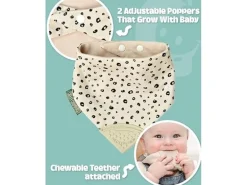 Cheeky Chompers Beisslätzchen Neckerchew Leopard Spot 45 x 18 cm