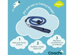 Coachi Trainingspfeife Marineblau mit reflektierendem Trageband
