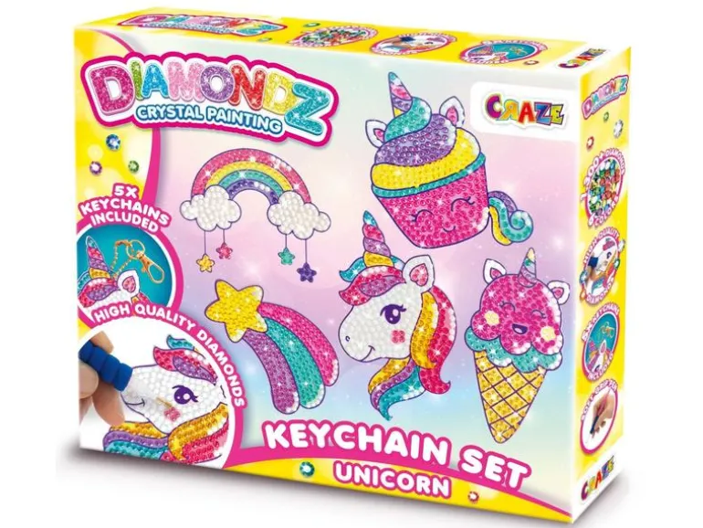 Craze Bastelset Diamondz – Painting Keychain Set Unicorn