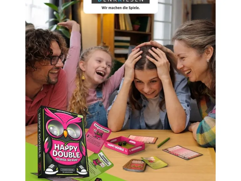 Denkriesen Familienspiel Happy Double – No Risk No Run! -DE-