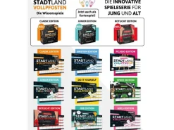 Denkriesen Partyspiel STADT LAND VOLLPFOSTEN – Das Kartenspiel Classic