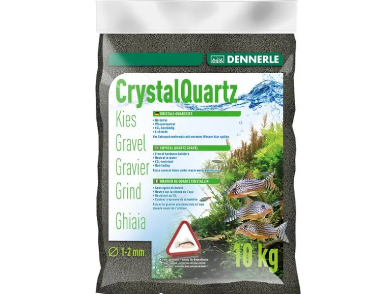 Dennerle Bodengrund Kristall-Quarzkies Diamantschwarz, 10 kg