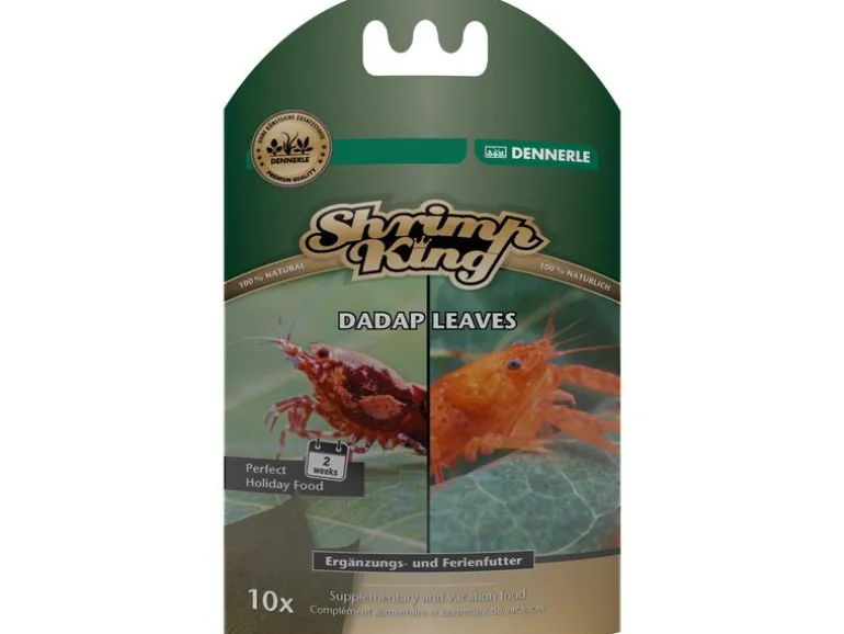 Dennerle Ferienfutter Shrimp King Dadap Leaves, 10 Stück