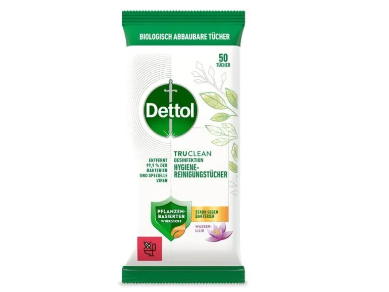 Dettol Allzweckreiniger Desinfektionstücher Wasserlilie 50 Stück