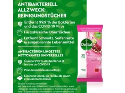 Dettol Allzweck-Reinigungstücher Granatapfel & Limette 60 Stück