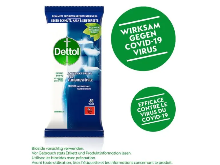 Dettol Bad-Reinigungstücher Bergfrische 60 Stück