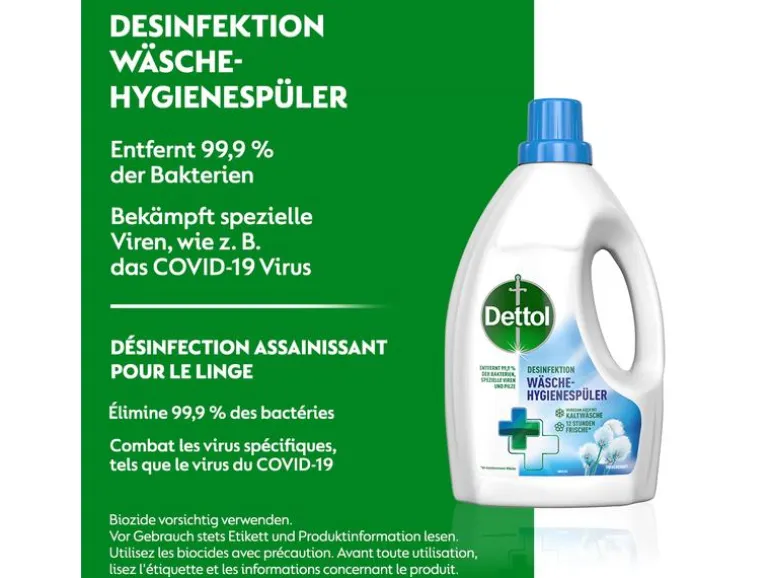 Dettol Flüssigwaschmittel Desinfektion Wäsche-Hygienespüler 1.5 l