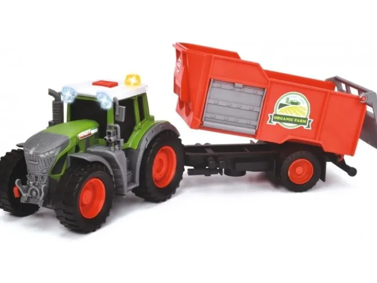 Dickie Toys Landwirtschaftsfahrzeug Fendt Traktor mit Anhänger