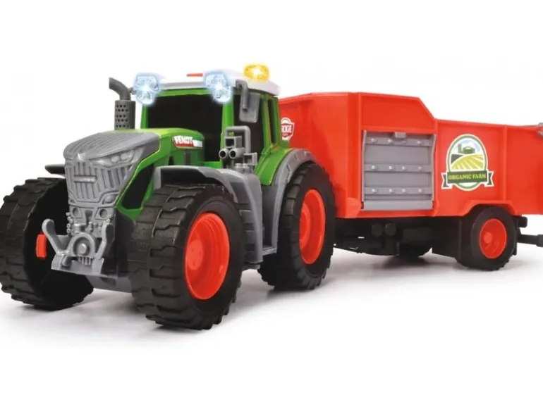 Dickie Toys Landwirtschaftsfahrzeug Fendt Traktor mit Anhänger